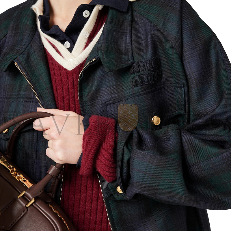 MIU MIU PLAID BLOUSON JACKET ML943